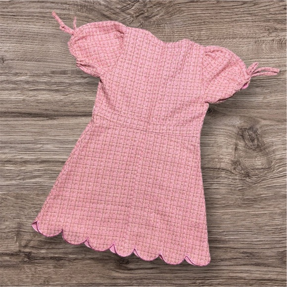 Simply Southern Light Pink Tweed Dress - Size Large - Picture 3 of 8